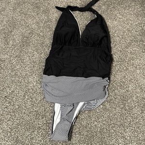 One piece halter swim